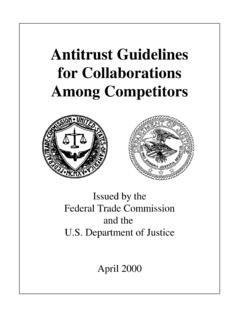 Antitrust Guidelines for Collaborations Among Competitors