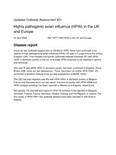 Highly pathogenic avian influenza (HPAI) in the UK and Europe