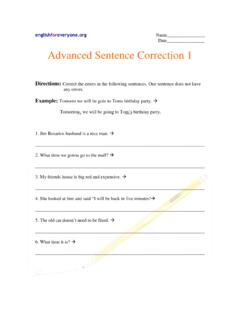 Advanced Sentence Correction 1 - English for …