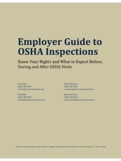 Employer Guide to OSHA Inspections - FELS.net