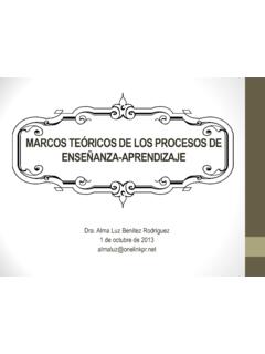 MARCOS TE&#211;RICOS DE LOS PROCESOS DE ENSE&#209;ANZA …