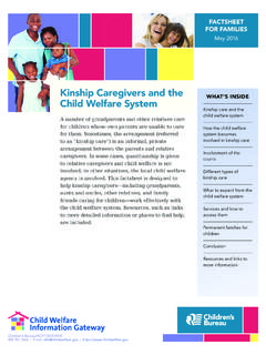 Kinship Caregivers and the Child Welfare System