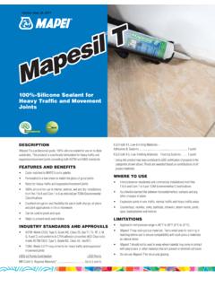 100%-Silicone Sealant for Heavy Traffic and ... - Mapei