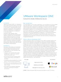 VMware Workspace ONE Datasheet
