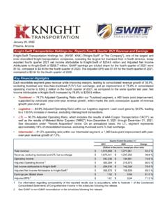 Knight-Swift Transportation Holdings Inc. Reports Fourth ...