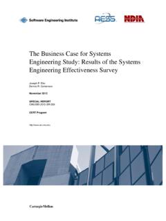 The Business Case for Systems Engineering Study: Results ...