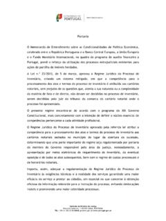 Portaria inventario 13082013 gabinete - notarios.pt