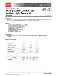 Analog Current Output Type Ambient Light Sensor …