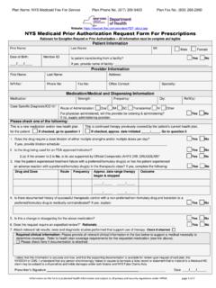 Website: NYS Medicaid Prior Authorization Request Form …