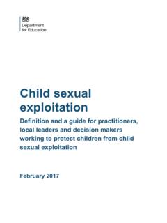 Child sexual exploitation - GOV.UK