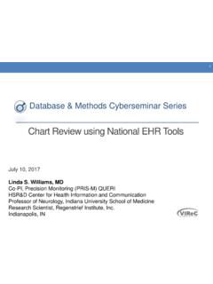 Chart Review using National EHR Tools - Veterans Affairs