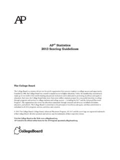 AP Statistics 2013 Scoring Guidelines - College Board
