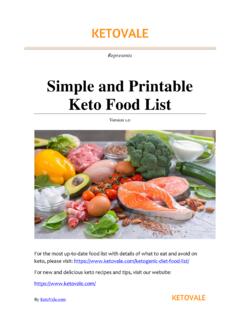Simple and Printable Keto Food List - LCHF Ketogenic Diet ...