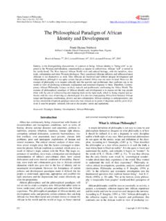 The Philosophical Paradigm of African Identity and …