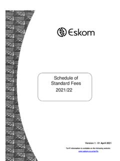 Schedule of Standard Fees 2021/22 - eskom.co.za
