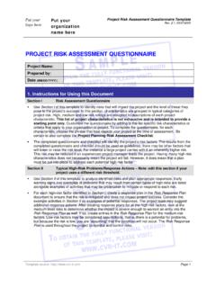Demo: Risk Assessment Questionnaire Template - …