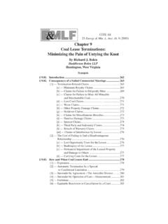 Chapter 9 Coal Lease Terminations: Minimizing the Pain of ...