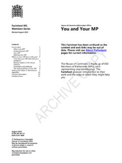 Factsheet M1 Members Series You and Your ... - UK …