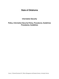 Information Security Policy, Procedures, Guidelines