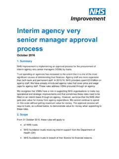 Interim agency very senior manager approval process