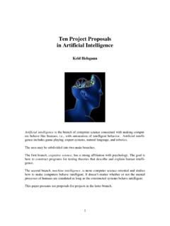 Ten Project Proposals in Artificial Intelligence