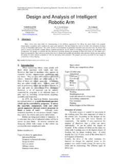 DESIGN AND ANALYSIS OF INTELLIGENT ROBOTIC ARM - …