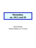 Remedies: s. 24(1) and 52 - davidstratas.com