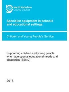 Specialist equipment in schools and educational settings