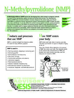 N-Methylpyrrolidone(NMP) (NMP) - California Department of ...
