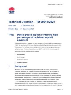 Technical Direction – TD 00018:2021 - Transport for NSW