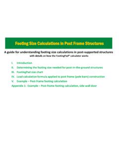 Footing Size Calculations in Post Frame Structures