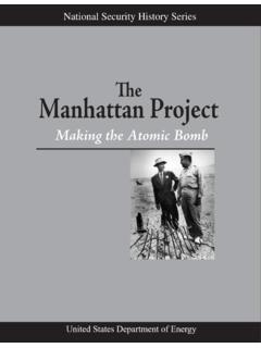 The Manhattan Project - Office of Scientific and Technical ...