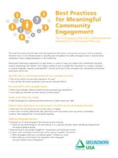 Best Practices for Meaningful Community Engagement