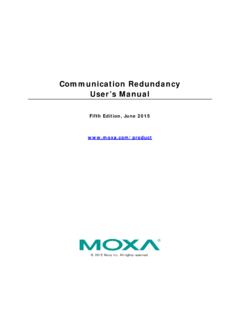 Communication Redundancy User's Manual - Moxa
