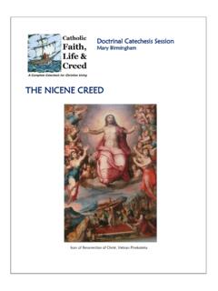 CATECHESIS ON THE NICENE CREED - Pastoral Planning