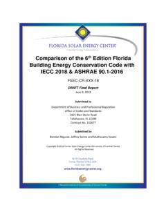 Comparison of the 6 Edition Florida Building Energy ...