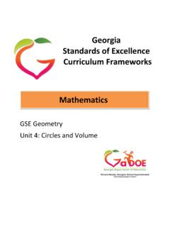 Georgia Standards of Excellence Curriculum Frameworks ...