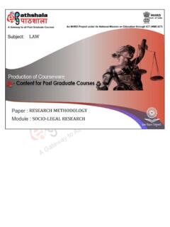 RESEARCH METHODOLOGY SOCIO-LEGAL RESEARCH