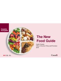 The New Food Guide - Canada