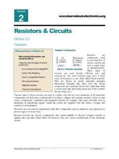 Resistors &amp; Circuits - Learn About Electronics