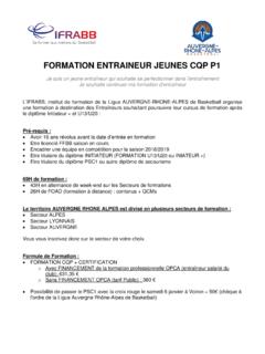FORMATION ENTRAINEUR JEUNES CQP P1 - ifrabb.com