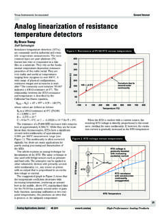 Analog linearization of resistance temperature detectors