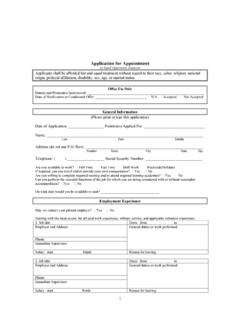 Application for Appointment - shencosheriff