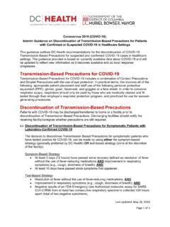 Transmission-Based Precautions for COVID-19 ...