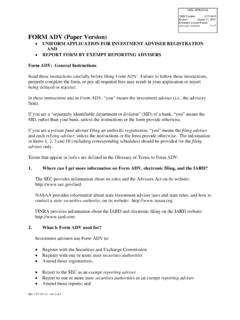 FORM ADV (Paper Form) Instructions - SEC.gov