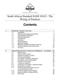 South African Standard SANS 10142 - The Wiring of Premises