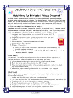 Guidelines for Biological Waste Disposal