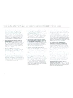 Closing the attainment gap: key lessons learned in the EEF ...