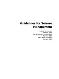 Guidelines for Seizure Management