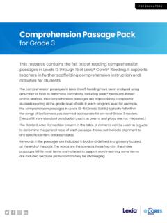 Comprehension Passage Pack
